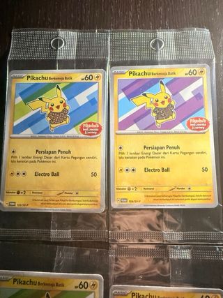 Pikachu Berkemeja Batik Promo Sigillato Set 4 Cart