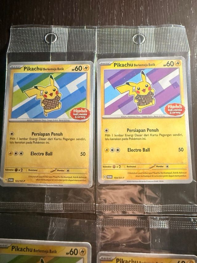 Pikachu Berkemeja Batik Promo Sigillato Set 4 Cart
