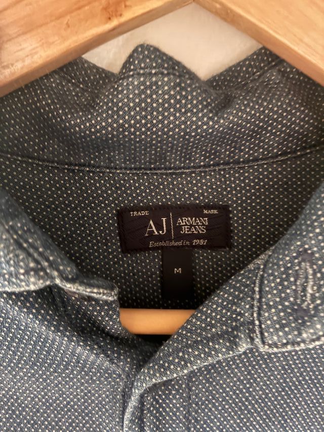 Camisa Armani Jeans Azul Talla M
