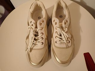 Scarpe donna bianche e oro taglia 39