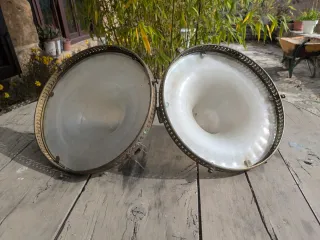 Pareja Lámparas Cristal Vintages.