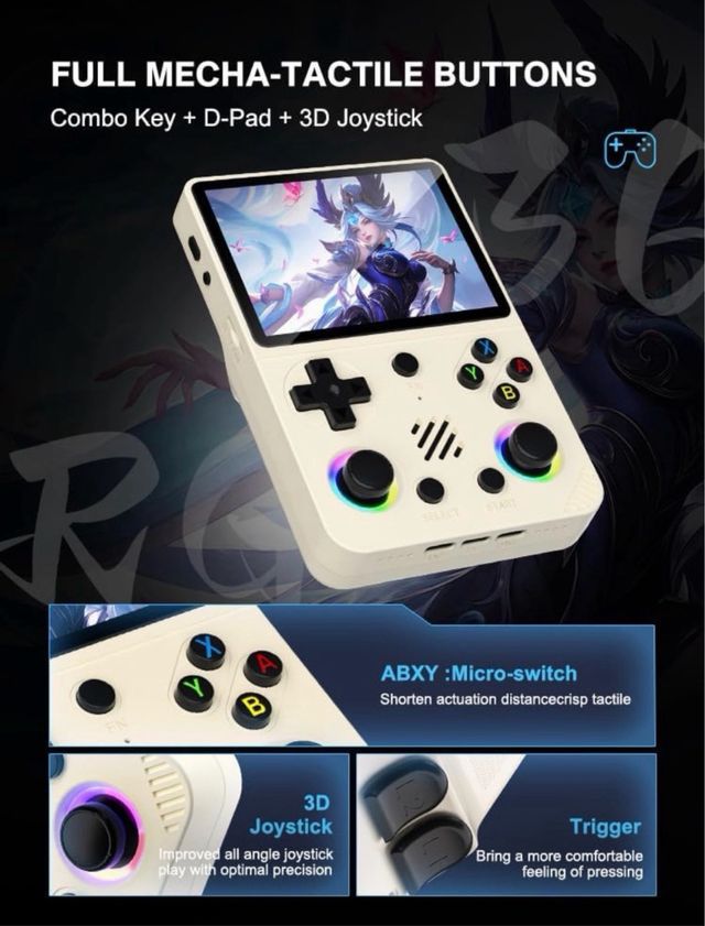 Consola de mano retro RG36 PRO Linux RK3326