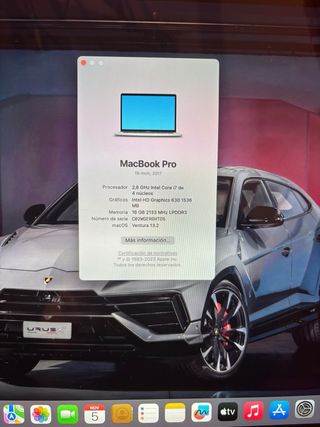 MacBook Pro 15” 2017 Plata