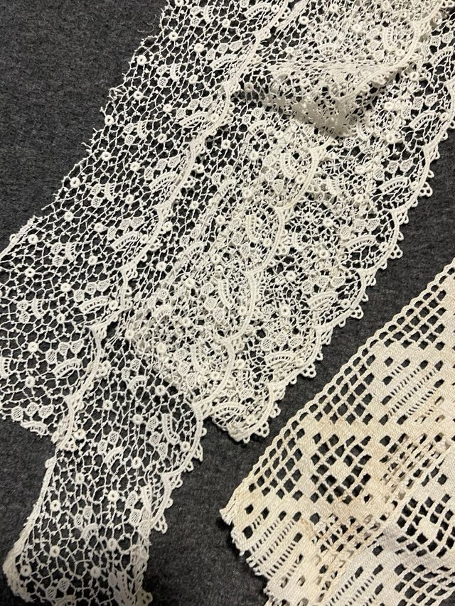 Lote encajes antiguos blanco