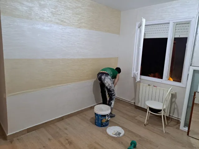 Pintura decorativa efecto mármol