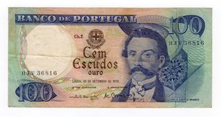 Billete de 100 escudos portugueses de 1978