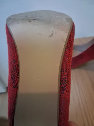 Scarpe tacco 11 Plocadi rosse pitonate