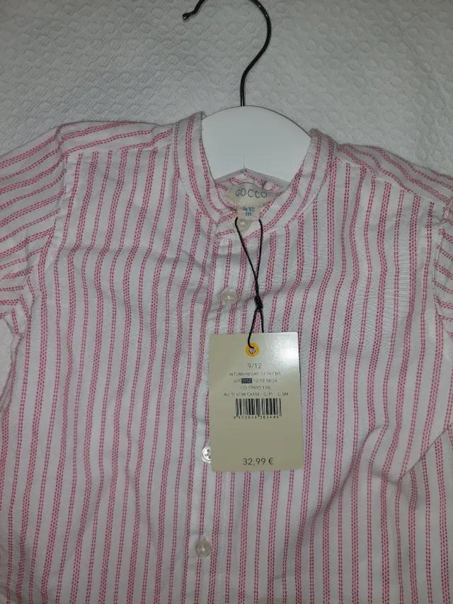 Camisa bebé Gocco rayas 9/12 meses