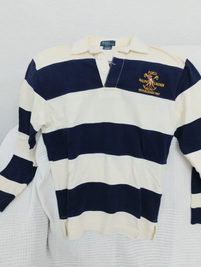 Polo Ralph Lauren Rayas Azul Blanco