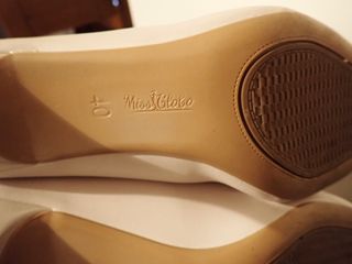 Scarpe tacchi alti color panna