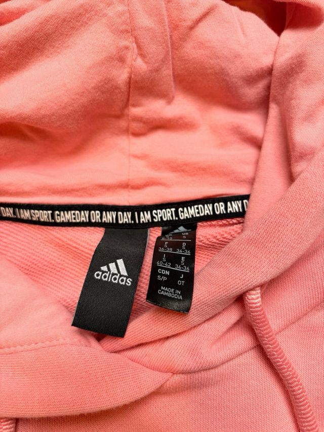 Felpa Adidas Donna Rosa con Cappuccio