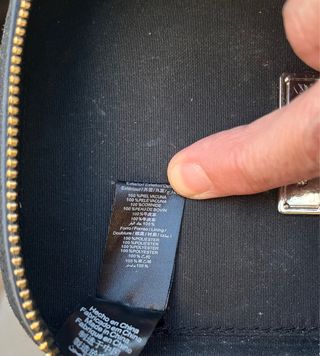 Borsa Bimba y Lola in pelle di vitello nero dorato