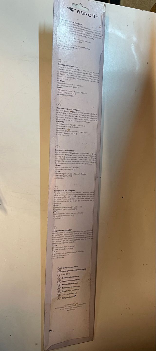 Termômetro para solo e composto