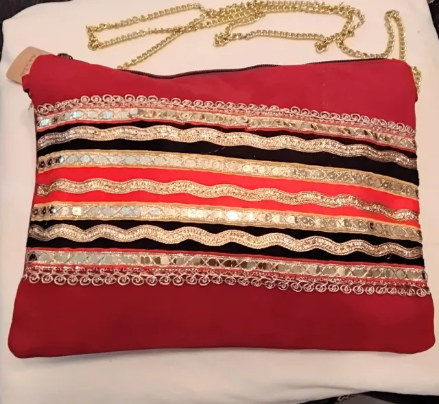 Bolso fiesta antelina granate