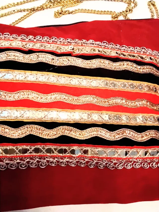 Bolso fiesta antelina granate