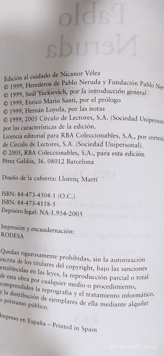 Obras Completas I - De Crepusculario a Las Uvas...