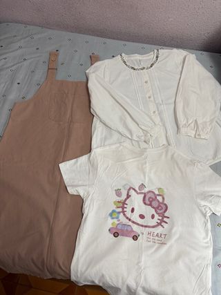 Conjunto mono y blusa