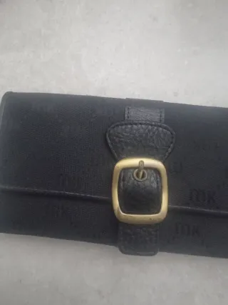 Billetera Michael Kors Negra Hebilla Dorada