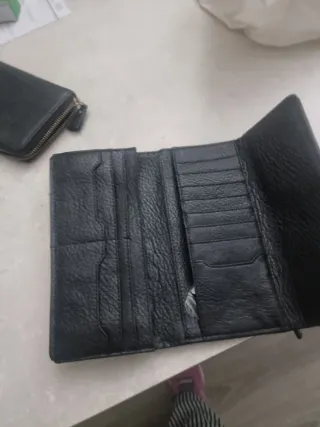 Billetera Michael Kors Negra Hebilla Dorada