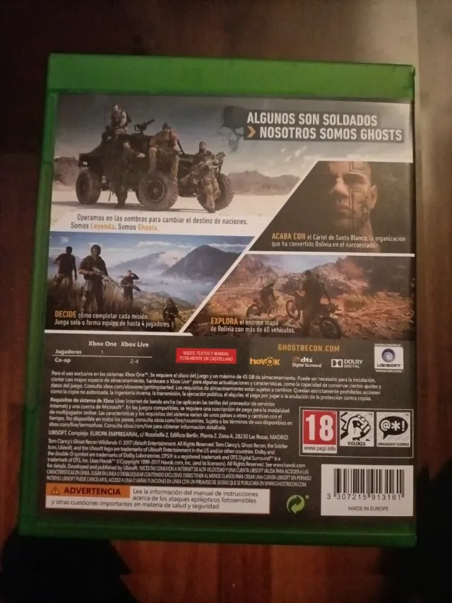 Caja Ghost Recon Wildlands Xbox One