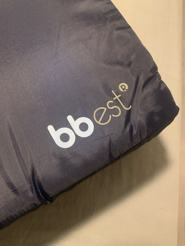 Cuna de viaje Olmitos azul y gris