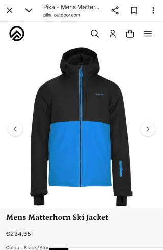 Chaqueta Esquí Hombre Pika Matterhorn, talla XL