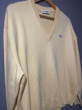 Jersey vintage Lacoste V-Neck Amarillo.