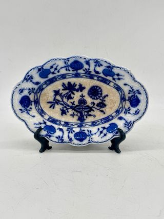 Piatto ovale Johnson Bros “Holland” Flow Blue – vintage