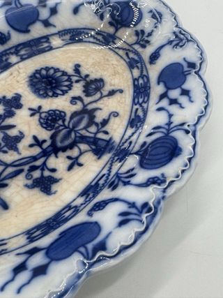 Piatto ovale Johnson Bros “Holland” Flow Blue – vintage