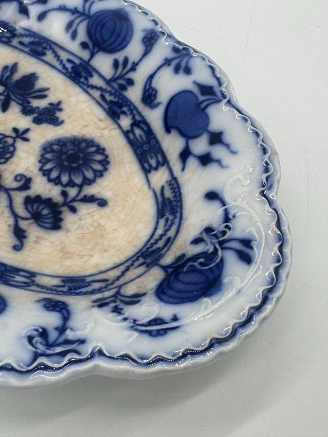 Piatto ovale Johnson Bros “Holland” Flow Blue – vintage