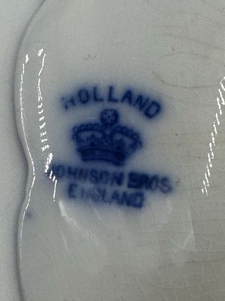 Piatto ovale Johnson Bros “Holland” Flow Blue – vintage