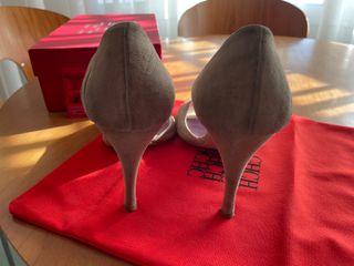 Zapatos Carolina Herrera Ante Talla 40 Beige