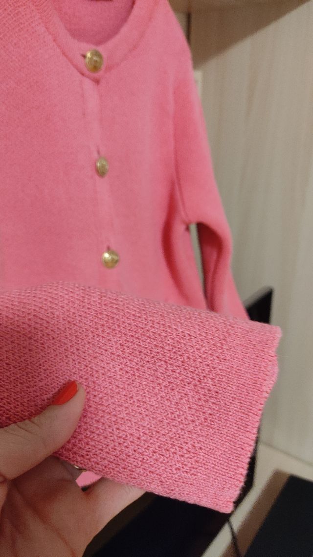 Chaqueta Zara Rosa Botones Dorados