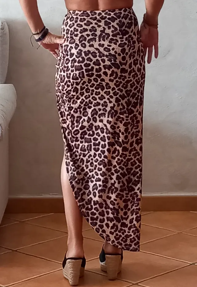 Falda Leopardo Midi
