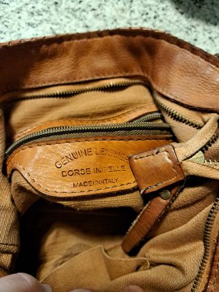 Borsa in pelle intrecciata