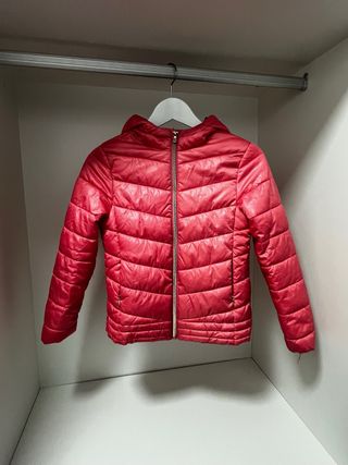 Cazadora acolchada rosa 140cm