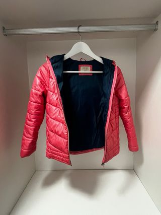 Cazadora acolchada rosa 140cm