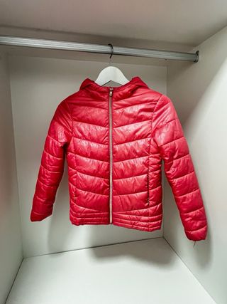 Cazadora acolchada rosa 140cm