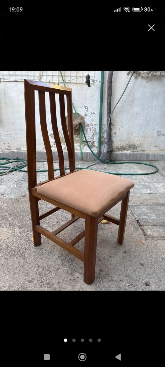 Mesa y 6 Sillas Comedor Madera