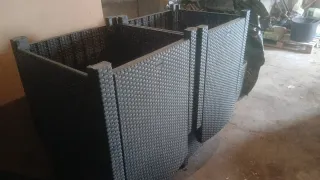 Conjunto Muebles Jardín Ratán Gris