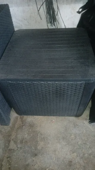 Conjunto Muebles Jardín Ratán Gris