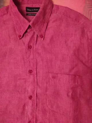 Camisa Pedro del Hierro Roja Manga Corta