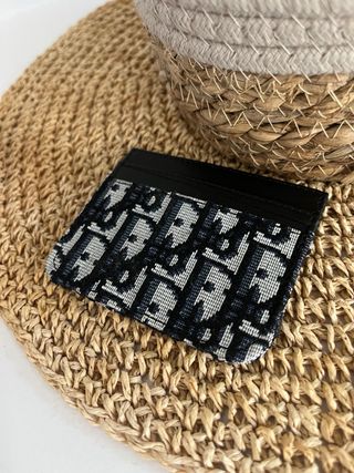 Tarjetero Dior Negro y Dorado