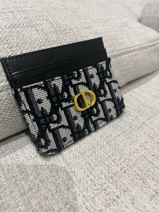 Tarjetero Dior Negro y Dorado