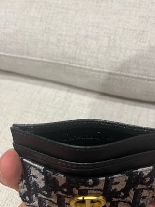 Tarjetero Dior Negro y Dorado