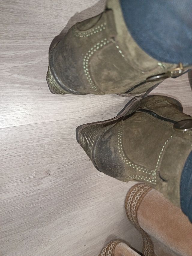 Botines Marrones/Verdes con Cordones