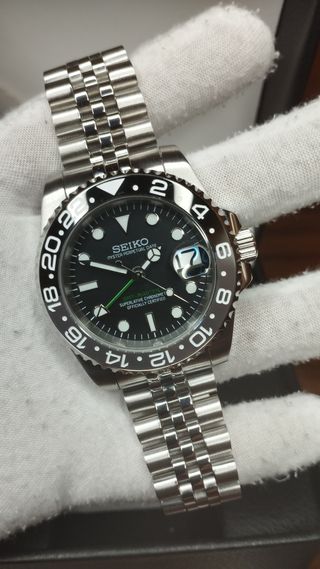 Reloj Seiko Mod GMT-Master II Bruce Wayne Negro