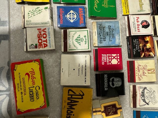 Colección de cerillas antiguas