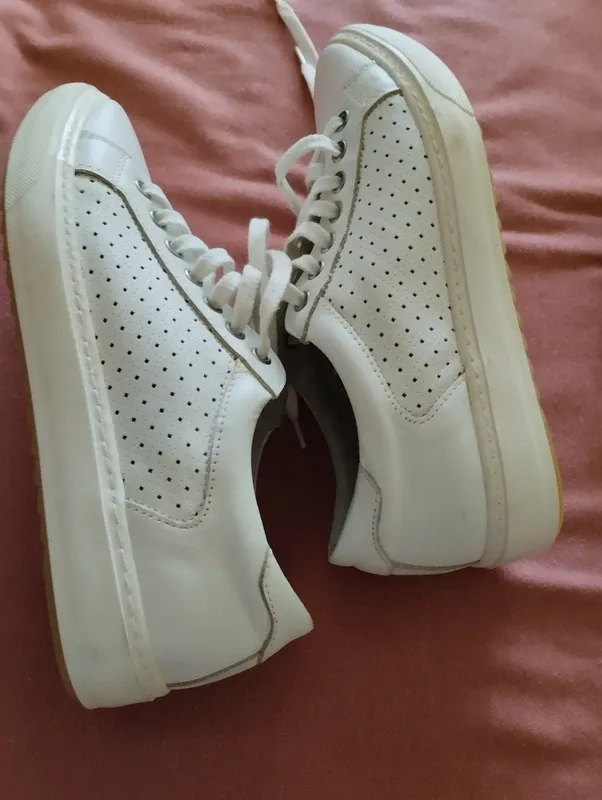 Scarpe donna bianche con lacci