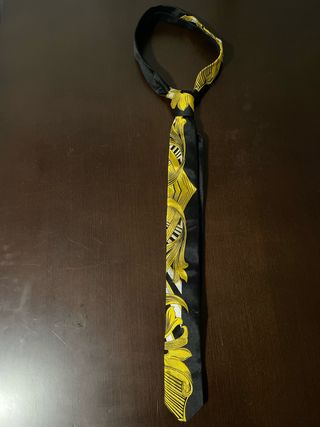 Corbata Versace Negra y Dorada